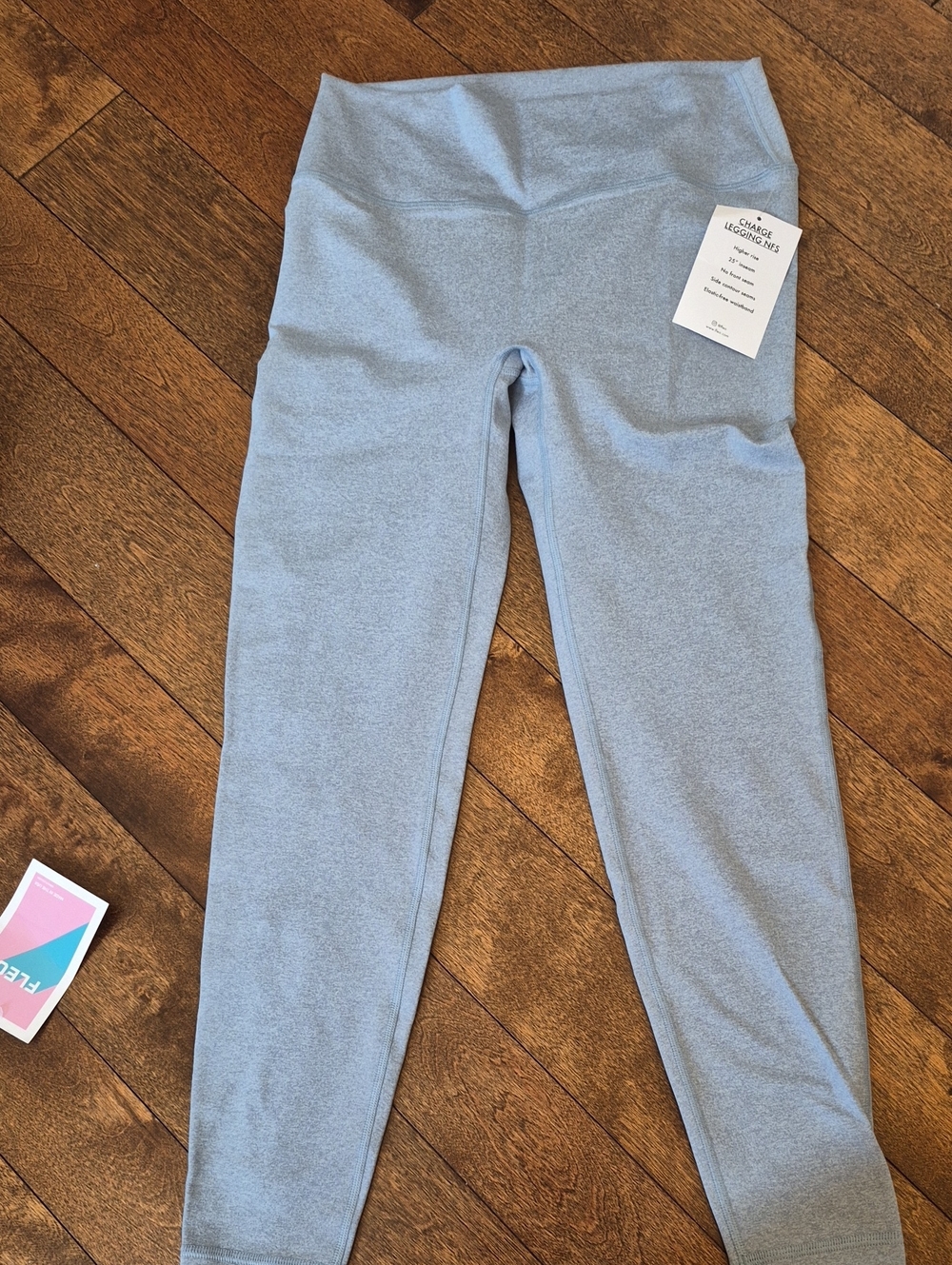 Womens Light Blue Pull-On Leggings